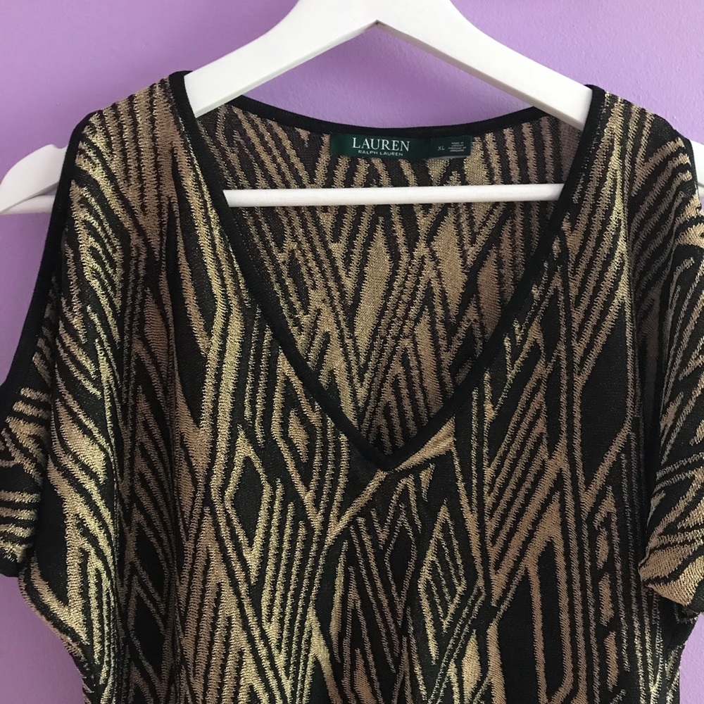 Ralph Lauren sparkle knit top XL